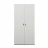LIFETIME Schrank 100 Cm, 2 Türen, Weiß Massivholz/MDF, Ohne Griffe