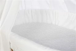 Mionido Stubenwagen Lisa Natur Paisley Hellgrau Mit Garnierung, Matratze Und Matratzenbezug -Kinderwagen 9616 01 589v1 2