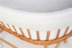 Mionido Stubenwagen Lisa Natur Paisley Hellgrau Mit Garnierung, Matratze Und Matratzenbezug -Kinderwagen 9616 01 589v1 6