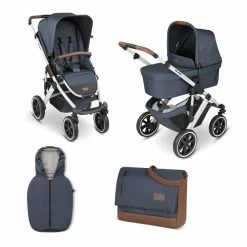ABC Design Salsa 4 Air Kinderwagen Set Basil Mit Wickeltasche Und Fußsack