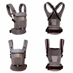 Ergobaby Adapt SoftFlex Mesh Graphite Grey Babytrage -Kinderwagen adapt softflex baby carrier graphite grey all sites 2