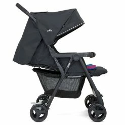 Joie Aire Twin Zwillingsbuggy Dark Pewter Inkl. Regenverdeck -Kinderwagen airetwin rosy sea profile recline 1