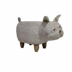 Nature Kid Tierhocker Mops Grau Weich Gepolsterter Sitzhocker Für Kinder