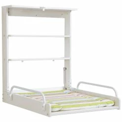 Roba Wandwickelregal Weiß Dschungelbaby Inkl. Wickelauflage, Klappbar Und Platzsparend