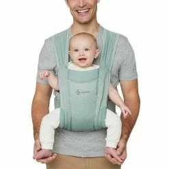 Ergobaby Embrace Soft Air Mesh Sage Babytrage Für Neugeborene -Kinderwagen baby carrier embrace soft air mesh sage 4 1