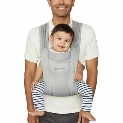 Ergobaby Embrace Soft Air Mesh Soft Grey Babytrage Für Neugeborene -Kinderwagen baby carrier embrace soft air mesh soft grey 4