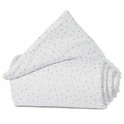 Babybay Gitterschutz Für Verschlussgitter Organic Cotton Weiß, Mit Glitzersternen Rosé