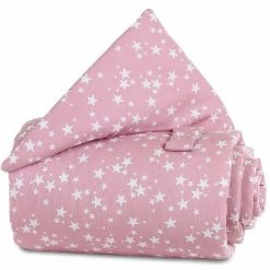 Babybay Gitterschutz Für Verschlussgitter Piqué Beere, Mit Sternen Weiß