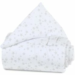 Babybay Gitterschutz Für Verschlussgitter Piqué Weiß, Mit Sternen Perlgrau