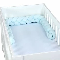 Babybay Nestchenschlange Geflochten Für Kinderbetten Aqua -Kinderwagen babybay kinderbett nestchenschlange geflochten aqua 501975 004