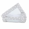 Babybay Nestchen Mesh-Piqué Für Original Perlgrau, Mit Punkten Weiß