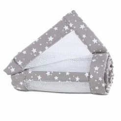 Babybay Nestchen Mesh-Piqué Für Original Taupe, Mit Sternen Weiß