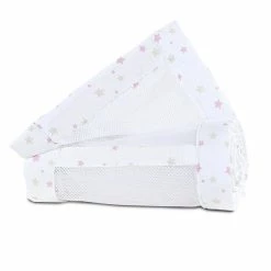 Babybay Nestchen Mesh-Piqué Für Original Weiß, Mit Sternemix Sand/beere
