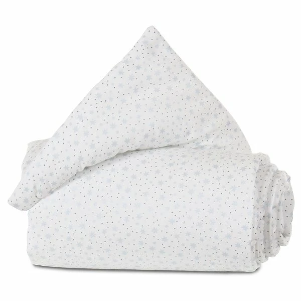 Babybay Nestchen Organic Cotton Für Maxi, Boxspring Und Comfort Weiß, Mit Glitzersternen Diamantblau 1 Babybay Nestchen Organic Cotton Für Maxi, Boxspring Und Comfort Weiß, Mit Glitzersternen Diamantblau