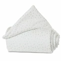 Babybay Nestchen Organic Cotton Für Maxi, Boxspring Und Comfort Weiß, Mit Glitzersternen Mint