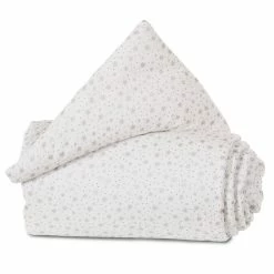 Babybay Nestchen Organic Cotton Für Original Weiß, Mit Glitzersternen Silber