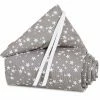 Babybay Nestchen Für Boxspring XXL Piqué Taupe, Mit Sternen Weiß