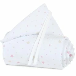 Babybay Nestchen Piqué Für Maxi, Boxspring Und Comfort Weiß, Mit Sternemix Sand/beere
