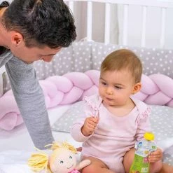 Babybay Nestchenschlange Geflochten Weiß/beige/rosé -Kinderwagen babybay nestchenschlange geflochten aqua 500975 005