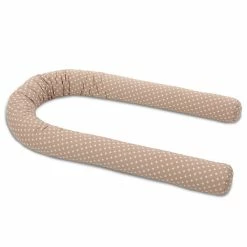 Babybay Nestchenschlange Organic Cotton Hellbraun, Mit Sternen Weiß