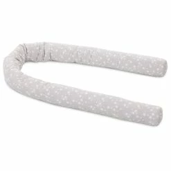 Babybay Nestchenschlange Piqué Perlgrau, Mit Sternen Weiß