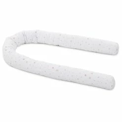 Babybay Nestchenschlange Piqué Weiß, Mit Sternemix Sand/beere