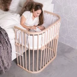 Babybay Boxspring Beistellbett Natur Unbehandelt, Stillbett