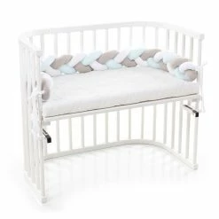 Babybay Maxi Beistellbett Schiefergrau Lackiert Stillbett - Zum Aktionspreis -Kinderwagen babybay nestchenschlange geflochten im bett 500971 001 12