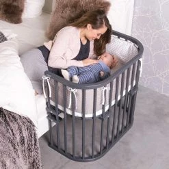 Babybay Original Schiefergrau Extra Belüftet Stillbett Beistellbett Zum Aktionspreis