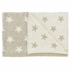 Schardt Kuscheldecke Big Star Melange Beige 95x120 Schmusedecke - 100% Baumwolle