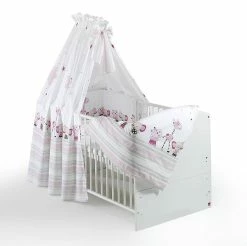 Schardt Banjo Pink Bettset 4- Teilig Mit Bettwäsche, Himmel Und Nestchen