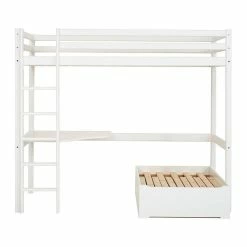 Hoppekids Hochbett ECO Dream 90x200 Cm Mit Tischplatte & Lounge-Ecke | Teilbar -Kinderwagen basic a14 1 2 1