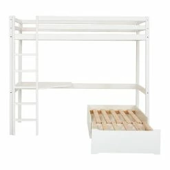 Hoppekids Hochbett ECO Dream 90x200 Cm Mit Tischplatte & Lounge-Ecke | Teilbar -Kinderwagen basic a14 1 3 1