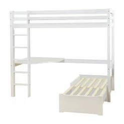 Hoppekids Hochbett ECO Dream 90x200 Cm Mit Tischplatte & Lounge-Ecke | Teilbar -Kinderwagen basic a14 1 ready 1