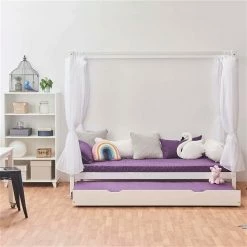 Hoppekids Himmelbett ECO Dream 90x200 Cm Weiß - Viel Zubehör -Kinderwagen basic a7 1 milieu 2 1