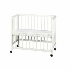 TiSsi Beistellbett Aus Massiv Buche Weiß Liegefläche 40 X 90 Cm Inklusive Verschlussgitter -Kinderwagen beistellbett tissi weiss 4 1