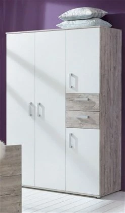 Arthur Berndt Bente Kinderzimmer 3-teilig Eiche Sand Dekor Mit Weiß -Kinderwagen benedikt kleiderschrank 3t 2