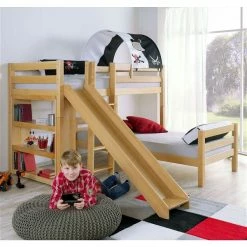 Relita BENI L Etagenbett Buche Massiv Natur Inklusive Regal - Zu 2 Einzelbetten Umbaubar 11 Relita BENI L Etagenbett Buche Massiv Natur Inklusive Regal - Zu 2 Einzelbetten Umbaubar -Kinderwagen beni l natur rutsche pirat gr 1
