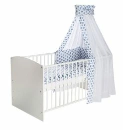 Schardt Holly White Kinderzimmer Mit Umbauseiten Kinderbett & Schrankkombi -Kinderwagen bettset 4 teilig circle star blau 9