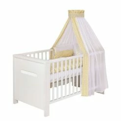 Schardt Lovely Birds Gelb Bettset 4- Teilig Mit Bettwäsche, Himmel Und Nestchen