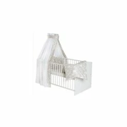 Schardt Tattoo Beige Bettset 4- Teilig Mit Bettwäsche, Himmel Und Nestchen