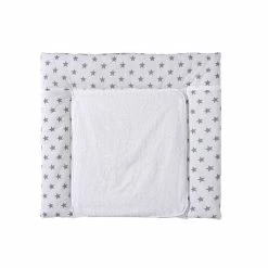 Schardt Wickelauflage Big Stars Grey 80x75 Cm Inkl. Abnehmbarem Frotteebezug