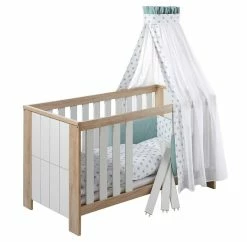 Schardt Big Stars Mint Bettset 4- Teilig Mit Bettwäsche, Himmel Und Nestchen