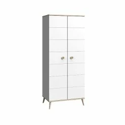 Wimex Billund Kleiderschrank 2-türig Weiß / Eiche Sägerau