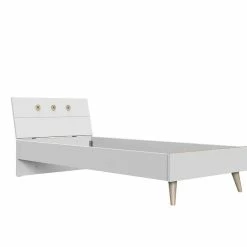 Wimex Billund Jugendbett 90x200 Cm Weiß / Eiche Sägerau