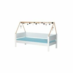 Manis-h Hausbett SAGA 90x200 Cm Einfarbig Incl. Dachgiebel - 20 Farben Wählbar