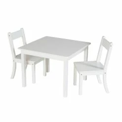 Schardt Bueno Sitzgruppe Dreiteilig MDF Weiß - 2 Stühle, 1 Tisch