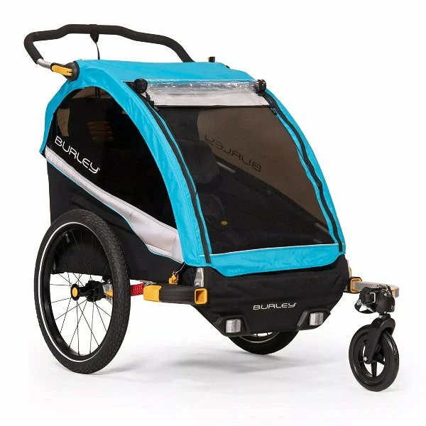 Burley D´Lite X Fahrradanhänger Aqua 2-Sitzer Mit Buggy-Funktion 1 Burley D´Lite X Fahrradanhänger Aqua 2-Sitzer Mit Buggy-Funktion