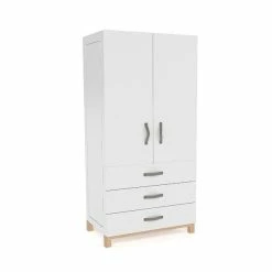 Nature Kid Cory Kinderzimmer Weiß/natur 7-teilig Mit Hausbett 90 X 200 Cm Mit Dach -Kinderwagen catania kleiderschrank a 3 gr 2