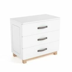 Nature Kid Cory Kinderzimmer Weiß/natur 5-teilig Mit Hausbett 90 X 160 Cm Mit Dach -Kinderwagen catania kommode f 1 gr 3